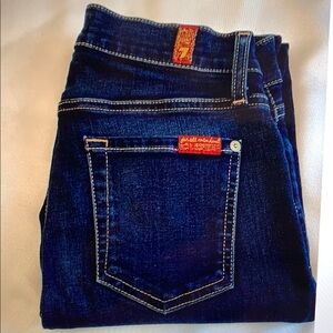 7 For All Mankind Blue Premium Denim Jeans. The Ankle Skinny, size 25